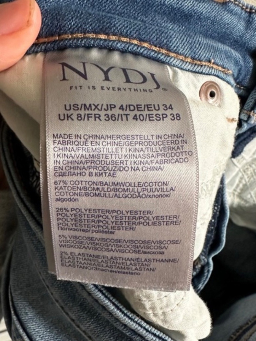NYDJ Wide Leg Crop Jeans - Picture 3 of 8